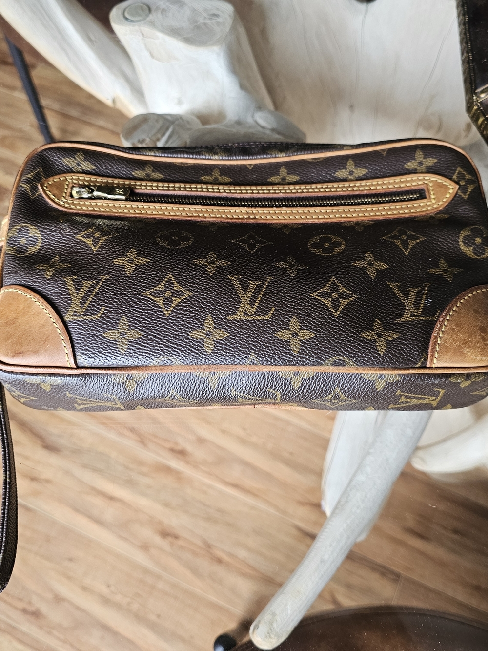 Louis Vuitton Monogram Canvas Wristlet Clutch - Brown/Tan